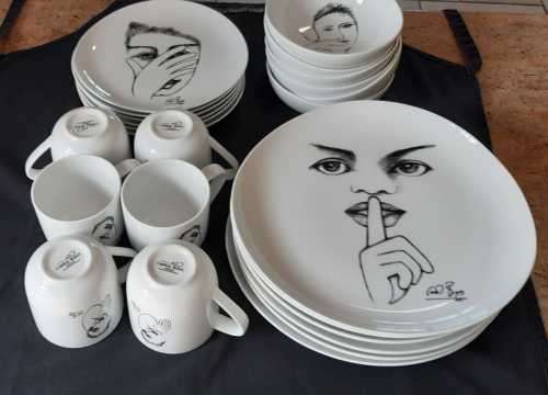 24pc Carrol Boyes Sketchbook Dinnerware Set *NEW*