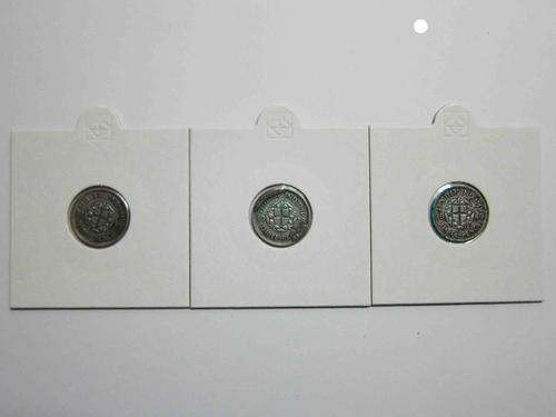 Silver coins - 37 , 38 , 40 Great Britain 3 Pence 3D