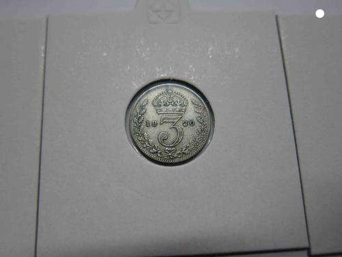 3 Pence Silver coins - '17, 4 x '20 , 2 x '21 Great Britain 3 Pence