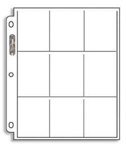 18 Ultra Pro 9 Pocket Card Sheets