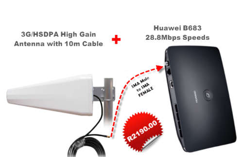 Huawei B683 + 3G/HSDPA High gain antenna Combo