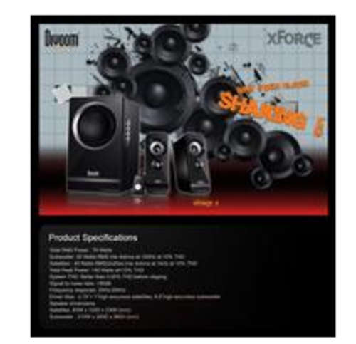Divoom Xforce-2 - 2.1ch 75W RMS 6.5"Active