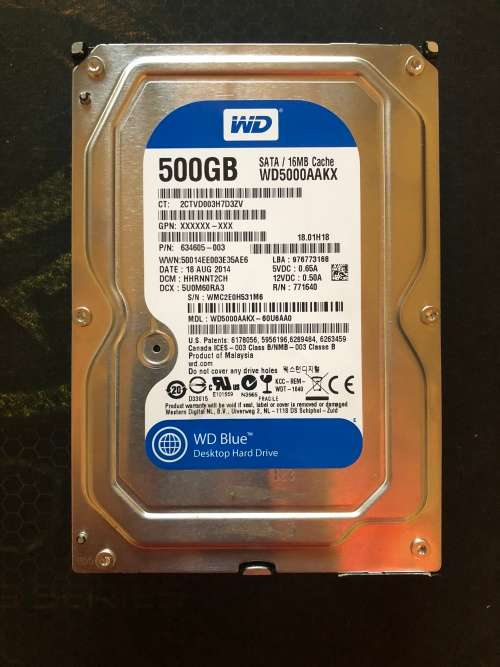 Western Digital 500GB Hard Drive