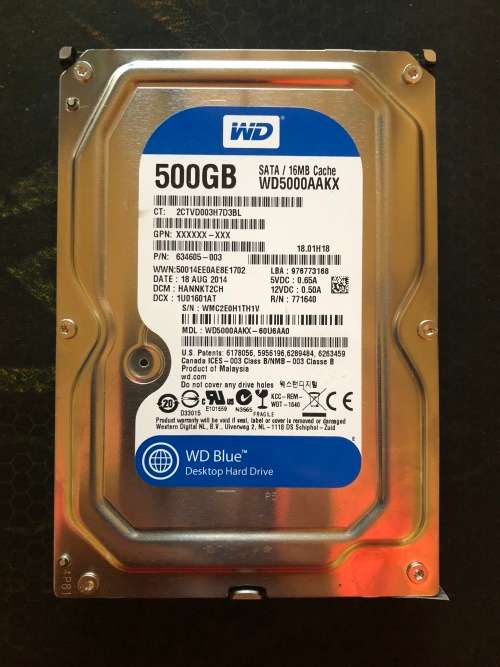 Western Digital 500GB Hard Drive