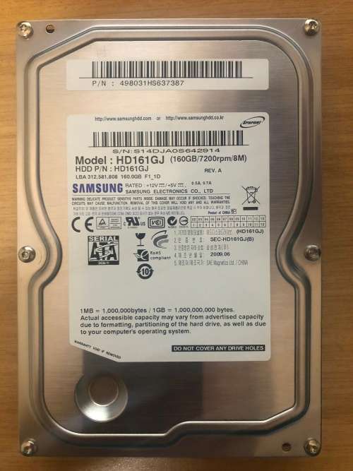 Samsung 160GB SATA Hard Drive