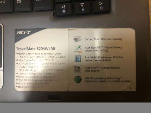 Acer Travelmate 8204WLMi***PLEASE READ***