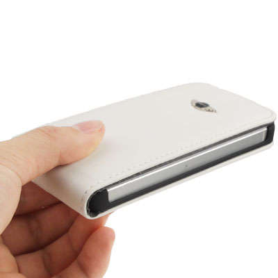 Iphone 5 Mini Cooper Vertical Flip Leather Case White