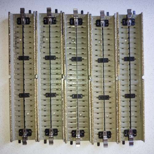 5 x Märklin M-Track Straight Tracks 3601 D/5106  - Good Condition