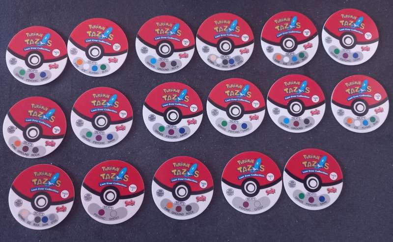 Pokemon Last Ever Tazos With Stickers