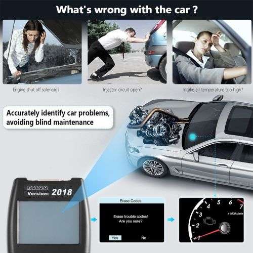 NEW 2018 VERSION D900 UNIVERSAL (OBD2) DIAGNOSTIC CODE READER RESET TOOLS