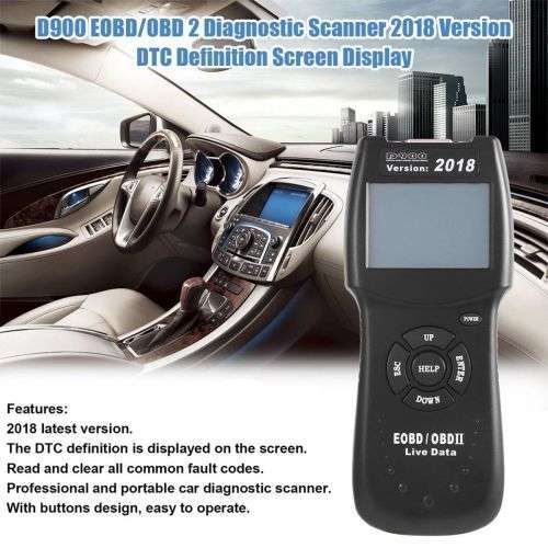 NEW 2018 VERSION D900 UNIVERSAL (OBD2) DIAGNOSTIC CODE READER RESET TOOLS