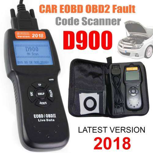 NEW 2018 VERSION D900 UNIVERSAL (OBD2) DIAGNOSTIC CODE READER RESET TOOLS