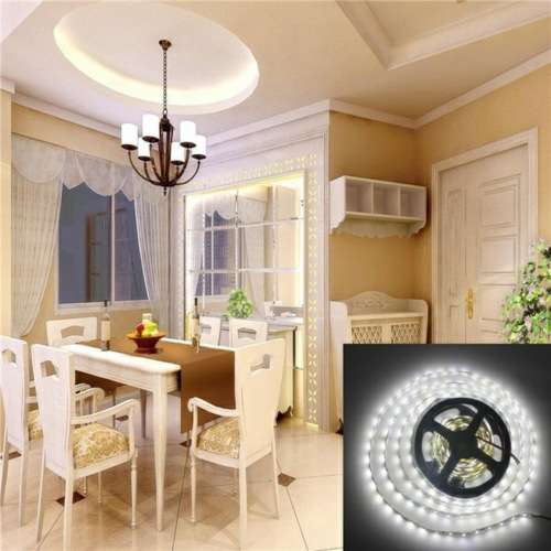 WHITE 12V FLEXIBLE LED 5M STRIP LIGHTS