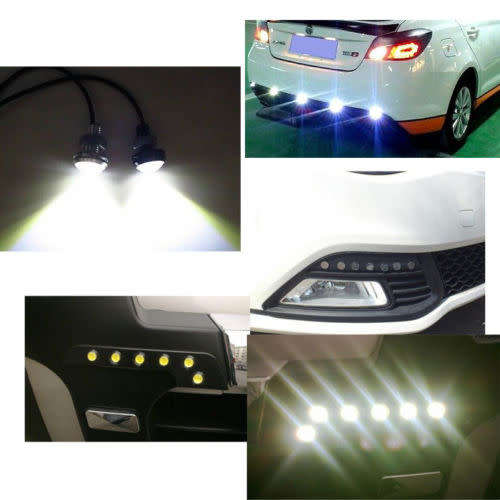 WHITE AND BLUE LED EAGLE EYE DAYTIME RUNNING LIGHTS
