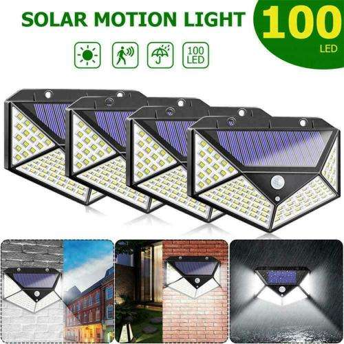 100 LED WATERPROOF SOLAR PIR MOTION SENSOR LIGHTS