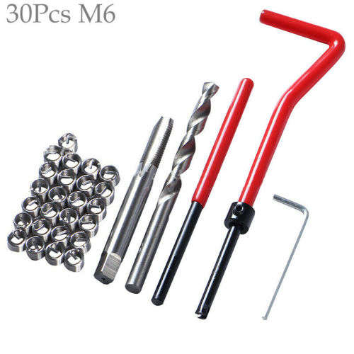 M6 SIZE 30PC HELLICOIL STRIPPED THREAD REPAIR KITS