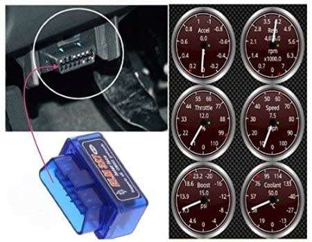 Wireless Bluetooth OBD2 ELM327 Diagnostic Scanner Dongle Tools