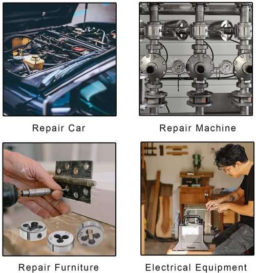 15 PIECE TAP AND DIE THREAD REPAIR SETS