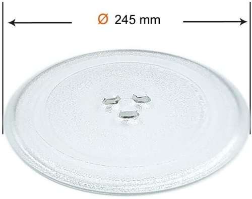Quality Universal Microwave Glass Plate 24.5Cm