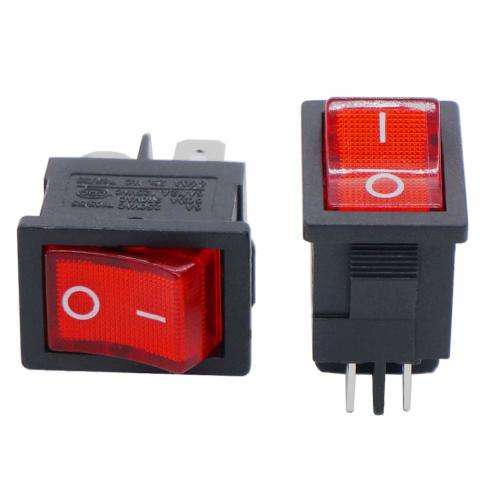 Red Light DPST ON-OFF Rocker Switch