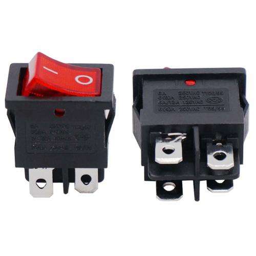 Red Light DPST ON-OFF Rocker Switch