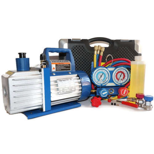 VP160 Vacuum Pump 7CFM High Quality Air Conditioning Manifold Gauge Set Combo