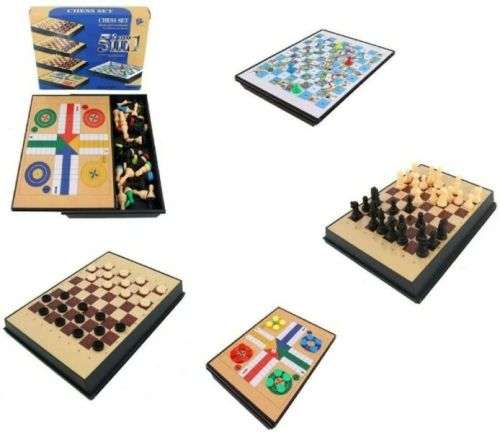CHESS SET BEST 5IN1 GAMES