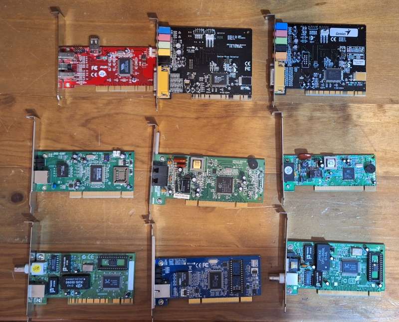 Collection of PC ISA/PCI cards