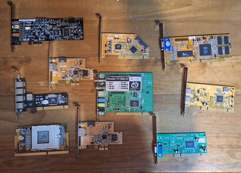 Collection of PC ISA/PCI cards