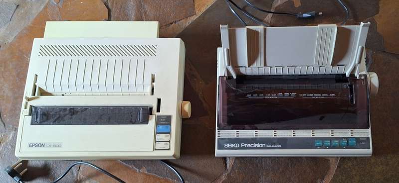 2x Vintage dot matrix printers