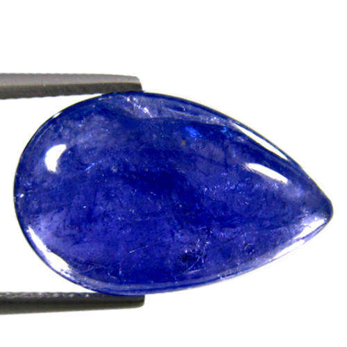 7.45 ct Magnificent fire Cabochon Cut (16.73 x 10.64 mm) Blue Tanzanite