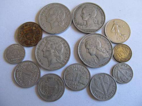 French coins x 13