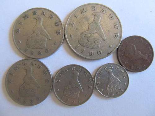 Zimbabwe coins x 6
