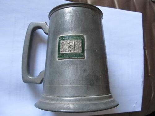 Serango.Pewter beer mug Chamber of Mines