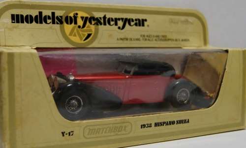 b014  MODELS OF YESTERYEAR Y17 1938 HISPANO SUIZA  ISSUE 1
