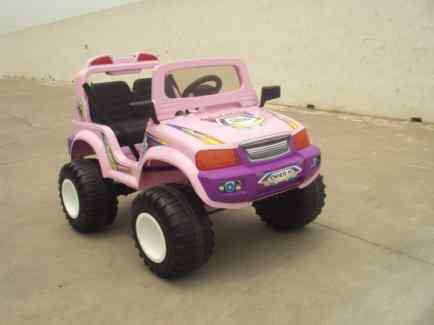 Electric Battery operated ride on Jeep  12 volt 2 seater 2 speed BIG Jeep PINK