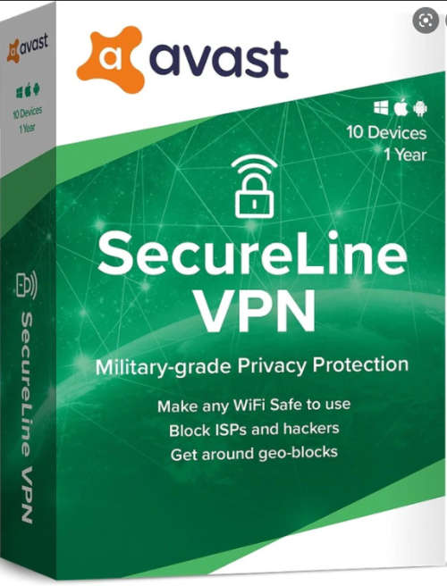 Avast SecureLine VPN - 1 Year License , 10 Device (PC,Mac,Mobile)