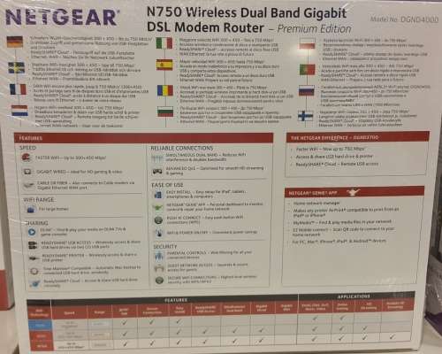Netgear N750 WiFi Dual Band (Premium Edition) Gigabit DSL Modem Router (FREE Shipping)