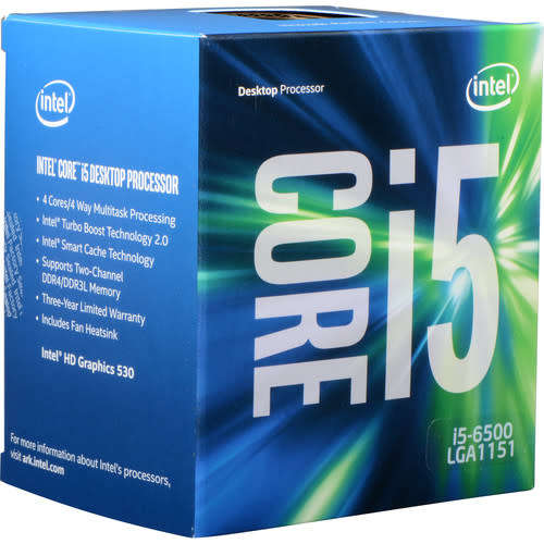 Intel Core i5 6500 6th Generation Skylake Quad-Core 3.2GHz (3.6GHz Turbo) Dual Channel DDR4 6MBCache