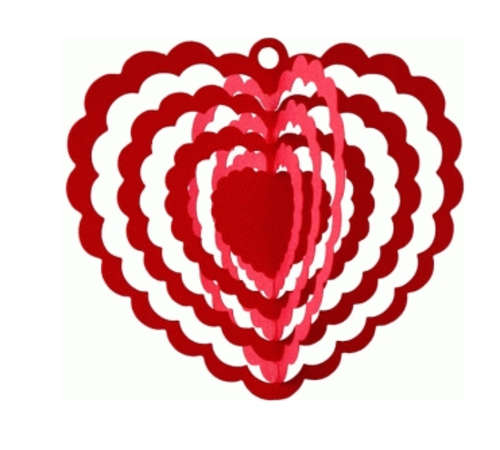 paper 3d hanging heart
