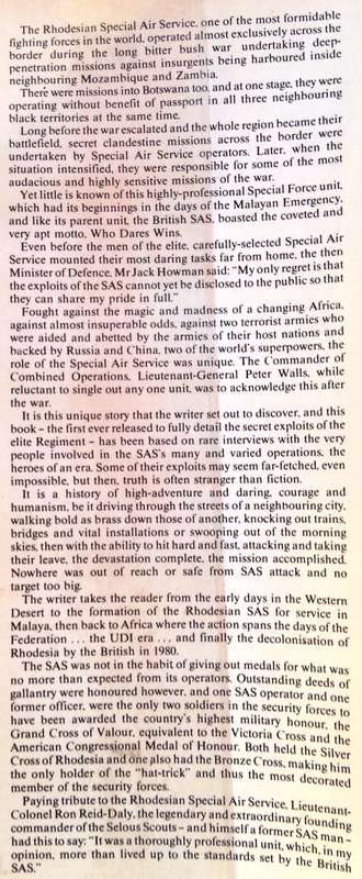 THE ELITE - The Story of the Rhodesian Special Air Services