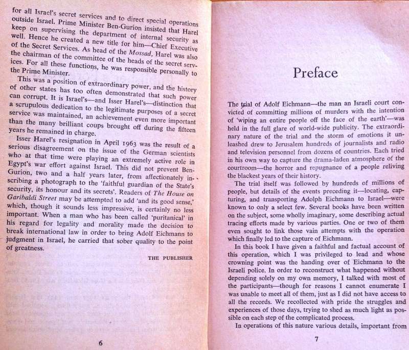 The House on Garibaldi Street - the hunt for Adolf Eichmann - Isser Harel