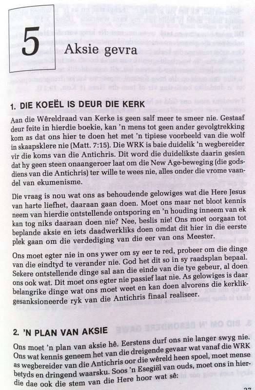 Die wereldraad van Kerke - `n anti-Christelike wegbereider - DS Andre Van Den Berg