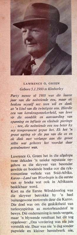 KAROO - Land van Weerbegin - Lawrence G Green - Hardeband