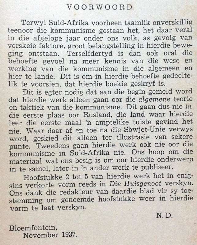 Die Kommunisme - Dr N Diederichs - Hardeband