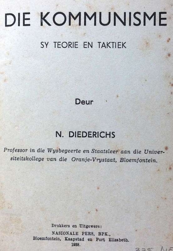 Die Kommunisme - Dr N Diederichs - Hardeband