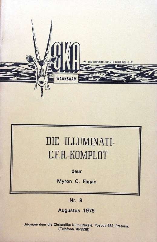 Die illoemunatie - Council on Foreign Relations (CFR) - Komplot - Myron C Fagan