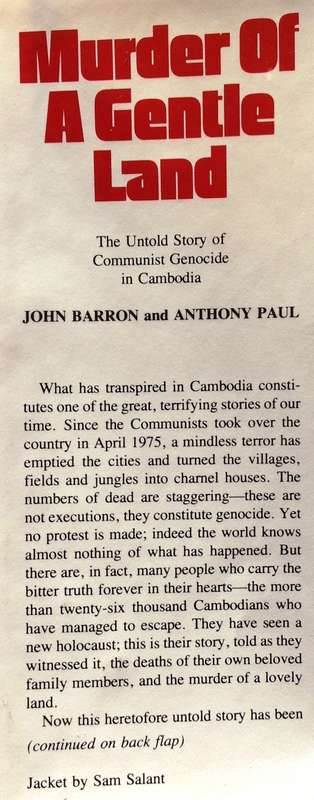 Murder of a Gentle Land - The Untold Story of communist Genocide in Cambodia - Hardcover
