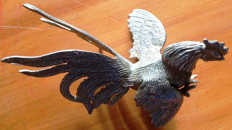 Vintage brass ornate detailed Fighting Rooster