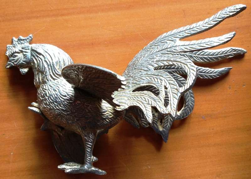 Vintage brass ornate detailed Fighting Rooster
